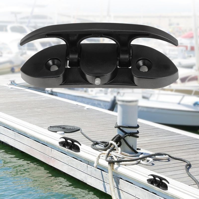 Ciweisah Boat Folding Cleats 5" Flip-up Dock Cleat with Screws Nylon Dock Cleats Folding Cleat for Deck Marine Kayak Yacht and Pontoon - Image 5